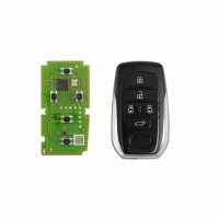 Xhorse XSTO20EN Toyota Smart Key 5 Buttons PCB Board and Key Shell 5pcs/lot