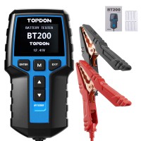 TOPDON BT200 Battery Cranking And Charging System 12V & 24V 100-2000 CCA Testing Capacity