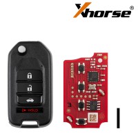 Xhorse XKHO01EN 2nd Generation Wire Remote Key Fob 2+1 Button for Honda Type 5pcs/lot