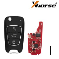 XHORSE XNHY22EN Second Generation Wireless Flip Remote Key 3 Buttons for KIA for Hyundai Type 5pcs/lot