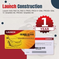[Subscription] One Year Update Renewal Card for Construction Vehicles of Launch X431 PAD VII, PAD V, PRO5, PRO3 V+ Elite, V+ Smartlink HD