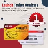 [Subscription] One Year Update Renewal Card for Trailer Vehicles of Launch X431 PAD VII, PAD V, PRO5, PRO3 V+ Elite, V+ Smartlink HD
