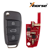 XHORSE XKA620EN for Audi A6L 2nd Generation Wired Key 3 Buttons Universal Remote Key 5Pcs/lot