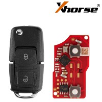 XHORSE	XKB528EN B5 Style 2 Buttons Folding Key Second Generation Universal Remote 5pcs/lot