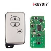 5pcs/lot KEYDIY KD TDB03-3(Silver Gray) for Toyota Universal Smart Remote Key 3 Buttons With Silver Grey Key Shell