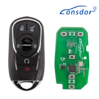 LONSDOR BU30-03 Remote Key 6 Buttons Supports ID46 ID49 ID4A 315MHz 433.92MHz for Buick
