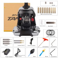 [US/UK/EU Ship] [With Battery] 2M2 TANK 2 Pro CNC Key Cutting Machine Add House Keys Mul-T-lock Dimple Multi-point Keys Mobile APP Control