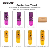 GODIAG Solderfree 7-in-1 5C/ 5D Encrypted Key Programming Adapter Kit Used with the 14-in-1 Adapter Kit for JLR/Ford/GM/Nissan/Hyundai/Kia