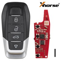 XHORSE XKFEF4EN FA.LL Style Flip Key 4 Buttons Bright Red Second Generation Universal Wired Remote Key 5pcs/lot