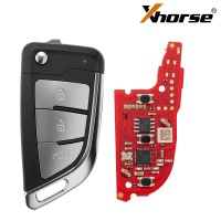 5pcs/lot XHORSE XKKF26EN Knife II Style Flip Key 3 Buttons Second Generation Universal Wired Remote Key