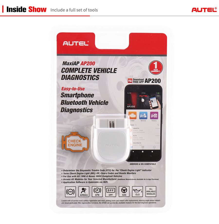 AUTEL AP200 Display