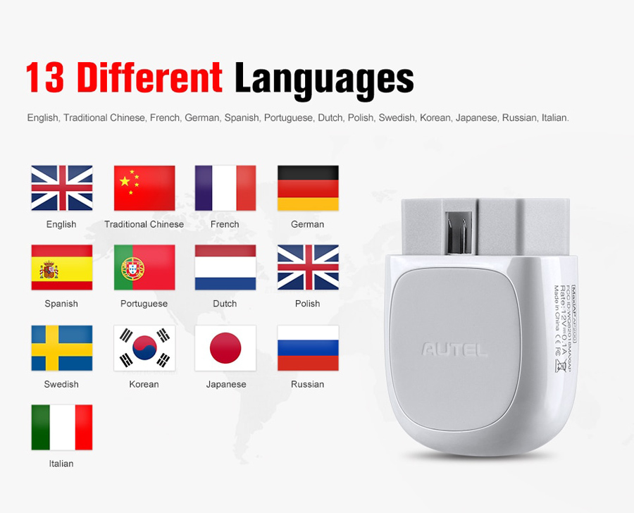 AUTEL AP200 language