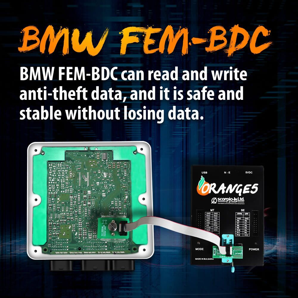BMW FEM-BDC read and write anti-theft data