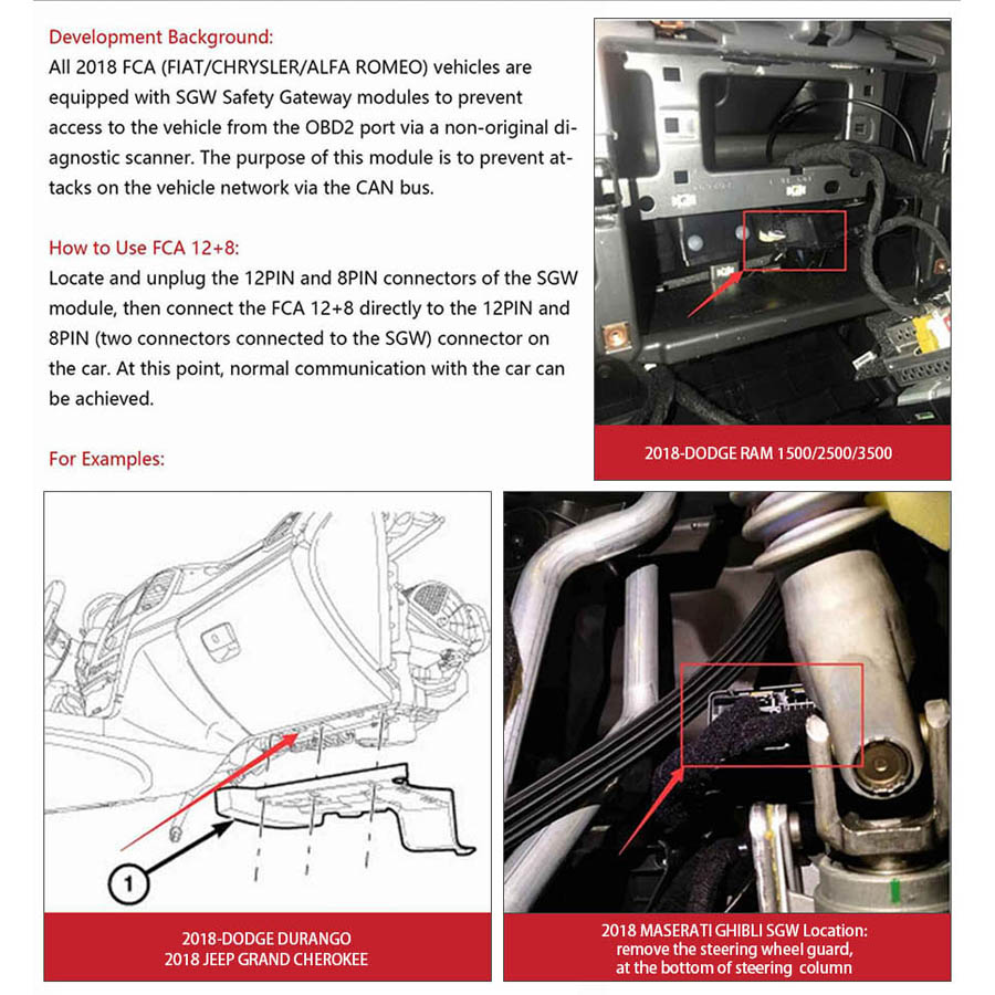 Xhorse FCA 12+8 UNIVERSAL ADAPTER
