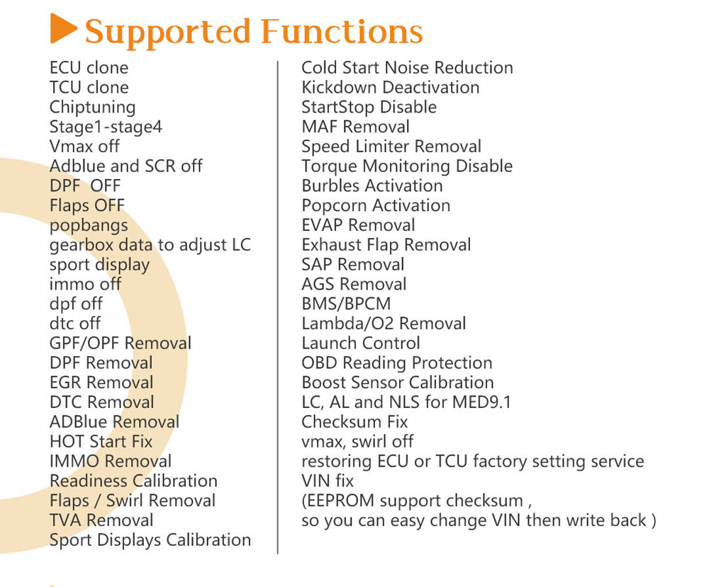 foxflash supported functions