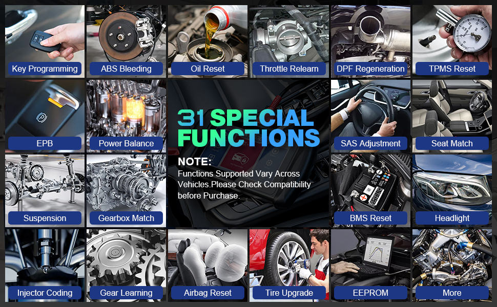 XTOOL InPlus IP616 31+ speical functions