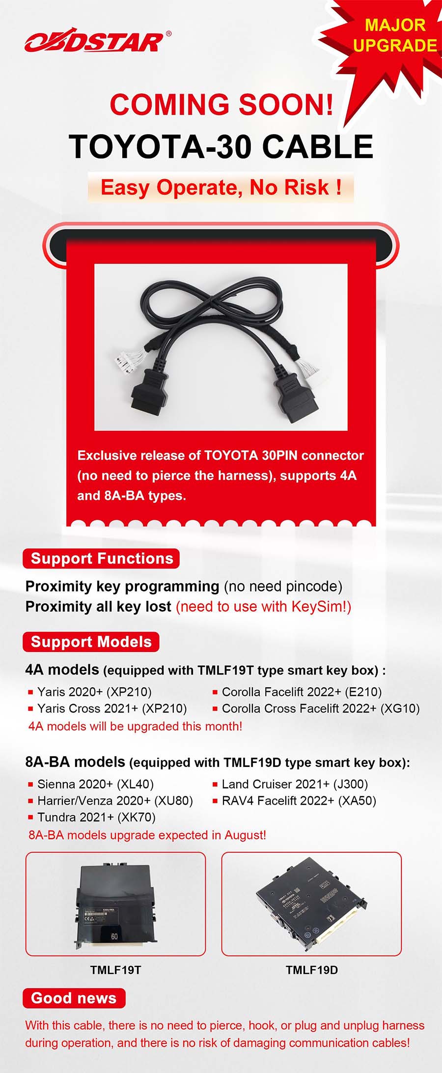 OBDSTAR Toyota-30 Cable