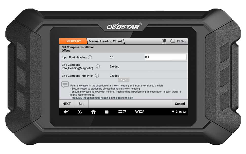 iScan MERCURY MARINE Function Display