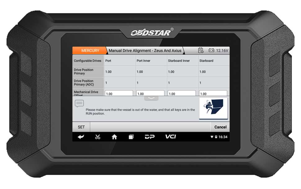 iScan MERCURY MARINE Function Display
