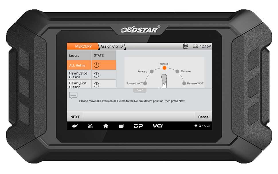 iScan MERCURY MARINE Function Display