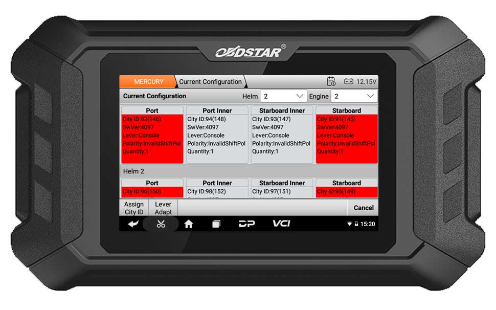 iScan MERCURY MARINE Function Display