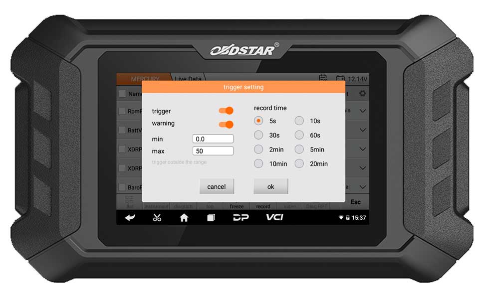 iScan MERCURY MARINE Function Display