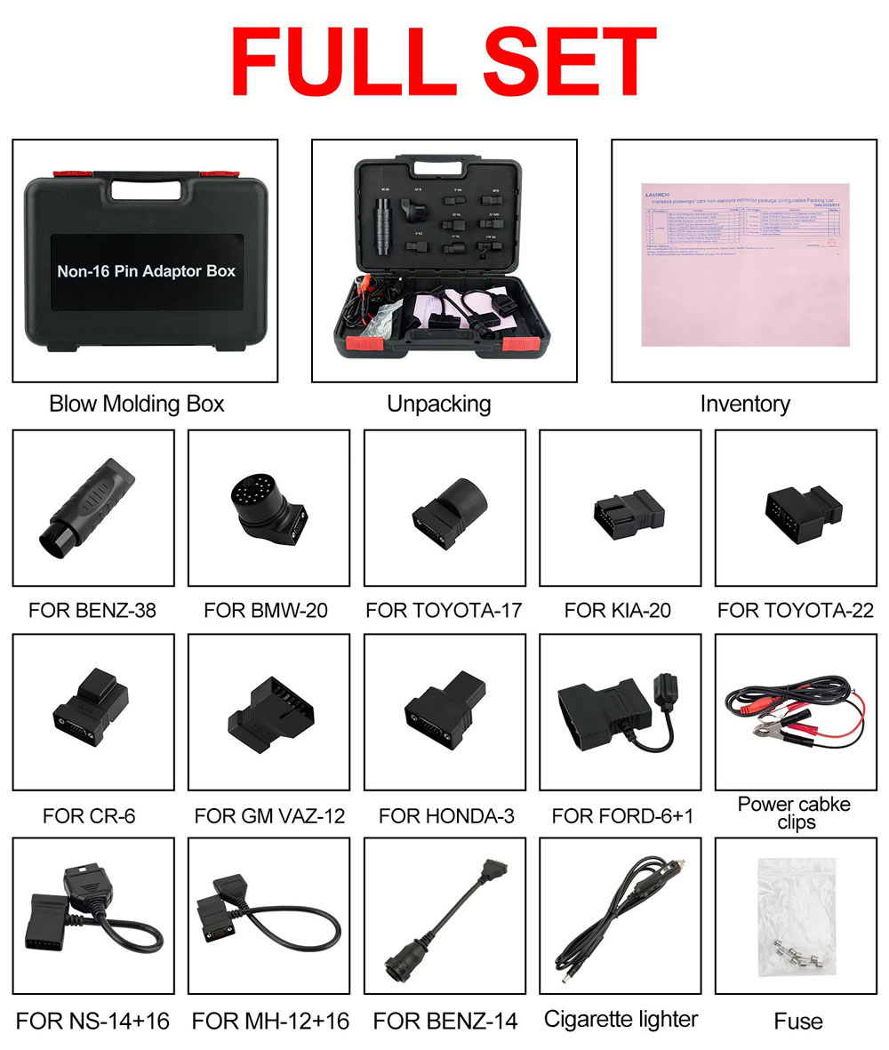 Launch X431 OBD1 Non-16 PIN Adapters 