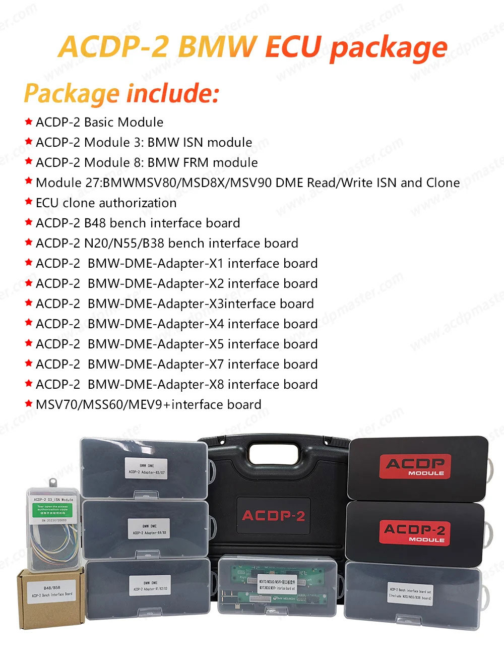 Yanhua Mini ACDP2 ECU Package for BMW 1