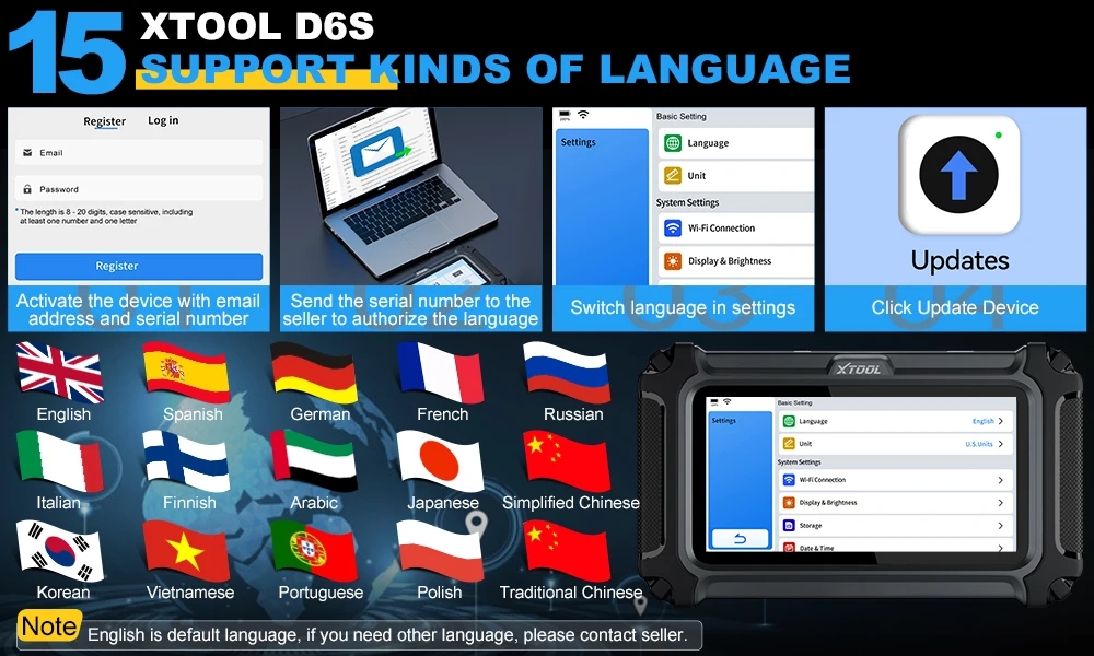 xtool d6s languages