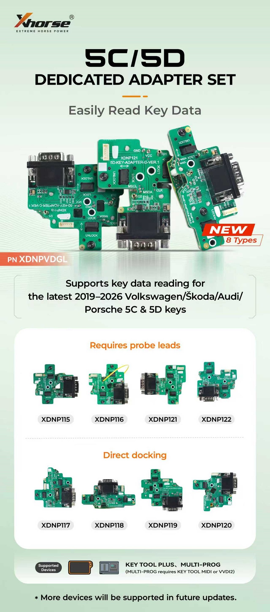 Xhorse XDNPVDGL VAG MQB49 5C 5D Solder Free Adapter Kit