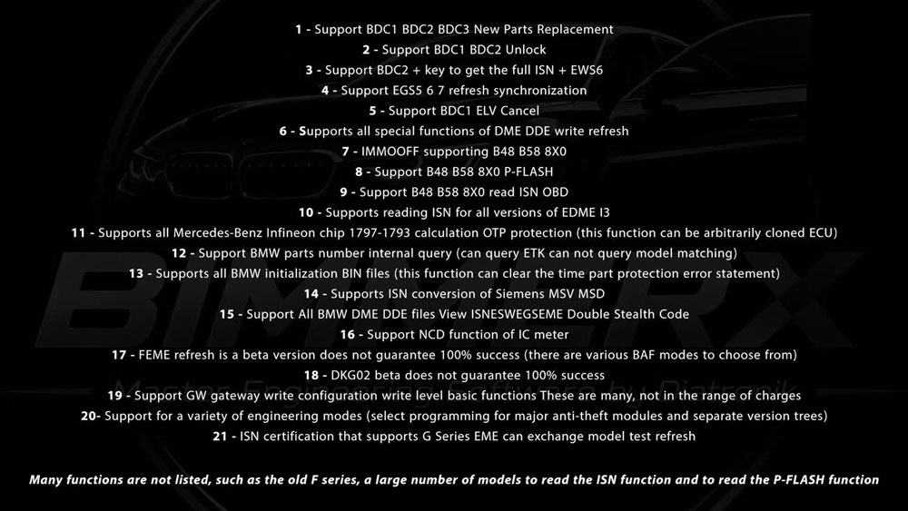 bmw bimmer x software functions