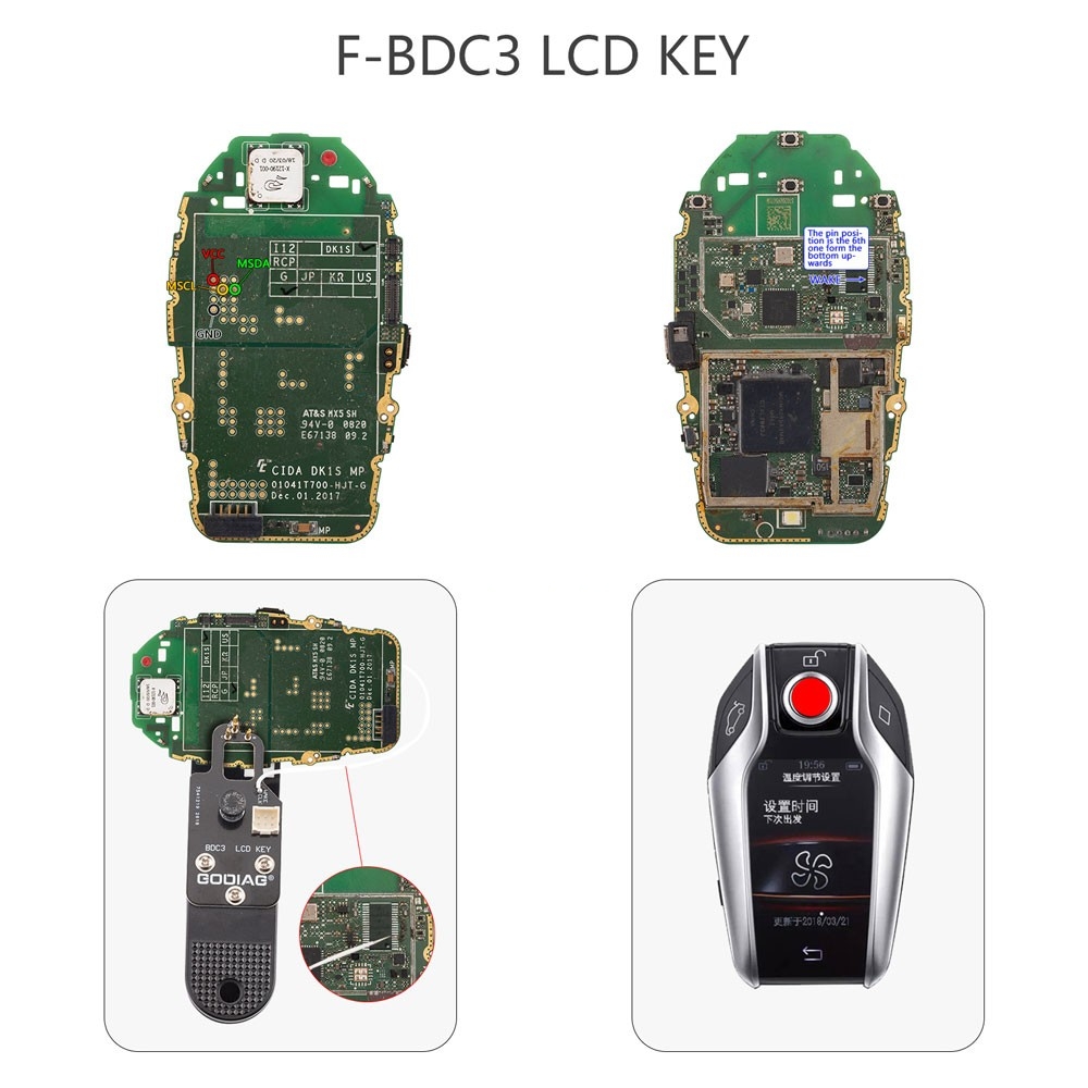 BMW BDC3 LCD Key pinout