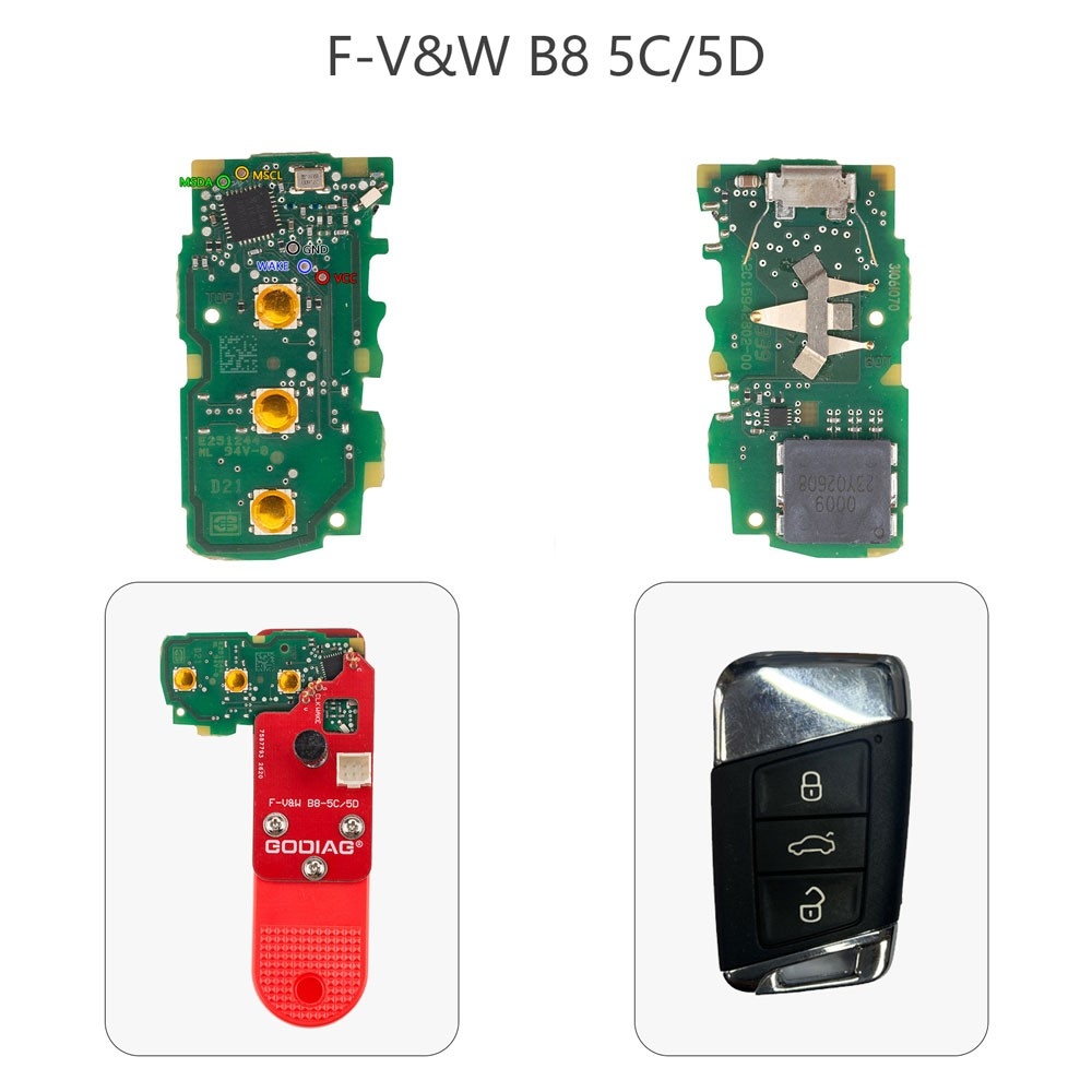 VW B8 5C/5D Key pinout
