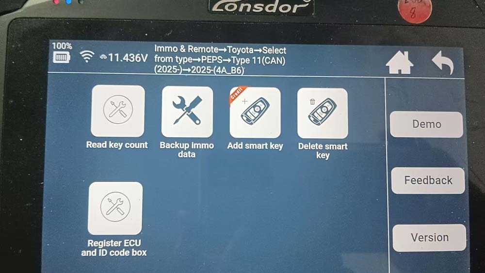 lonsdor k518 pro toyota 4A B6 menu path